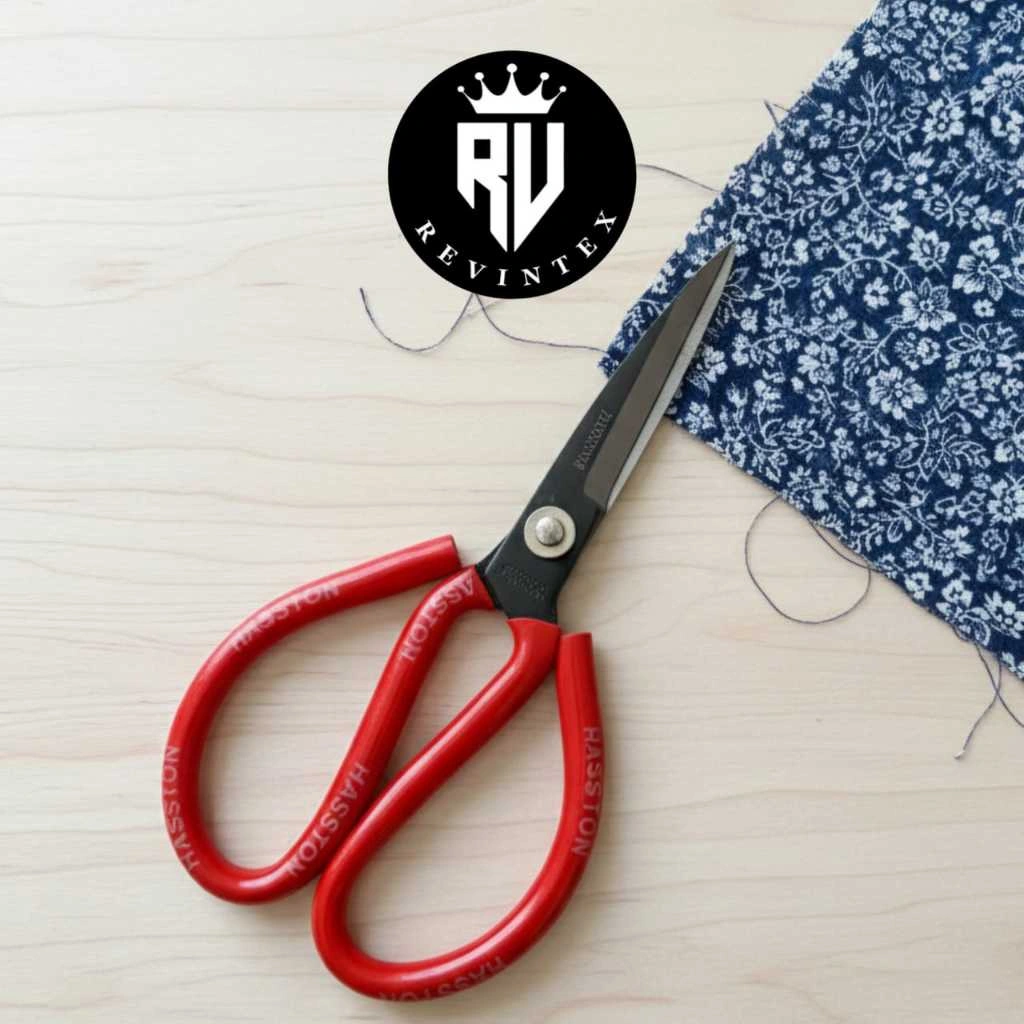 Hasston Gunting Kain Kulit & Kertas 7 Inch | Gunting Serbaguna Tajam untuk Jahit & Craft – REVINTEX