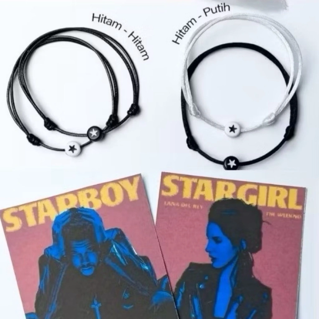 Gelang Tangan Starboy Vintage Tali Korea Cube Minimalis Vol 2-Gelang Couple