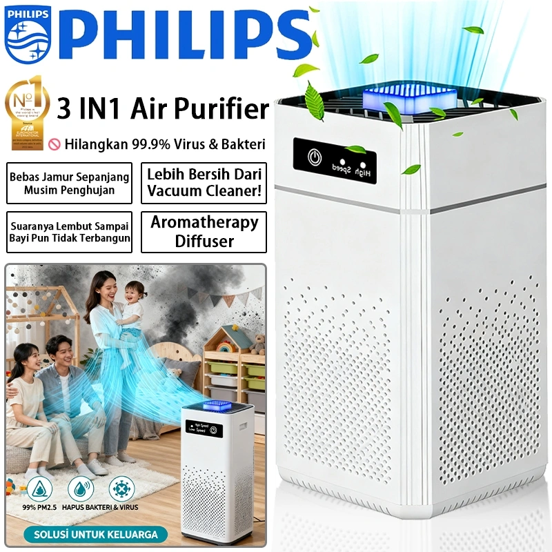 PHILIPS Air Purifier Aromatherapy Diffuser 3 in 1 Basmi Polusi Semprot Aroma Terapi Melembabkan Udara