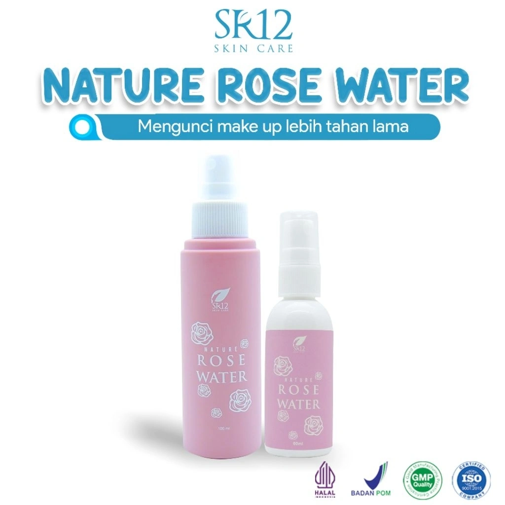 Nature Rose Water Makeup – Primer & Setting untuk Kulit Fresh & Glowing  Nature Rose Water – Penyegar & Setting Makeup Tahan Lama Nature Rose Water Setting Spray – Makeup Tahan Lama & Anti Cakey Nature Rose Water Spray – Makeup Fixer & Penyegar Wajah