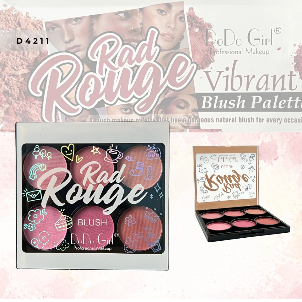 Blush On Matte Rad Rouge DODO GIRL  isi 6 warna merah D4211