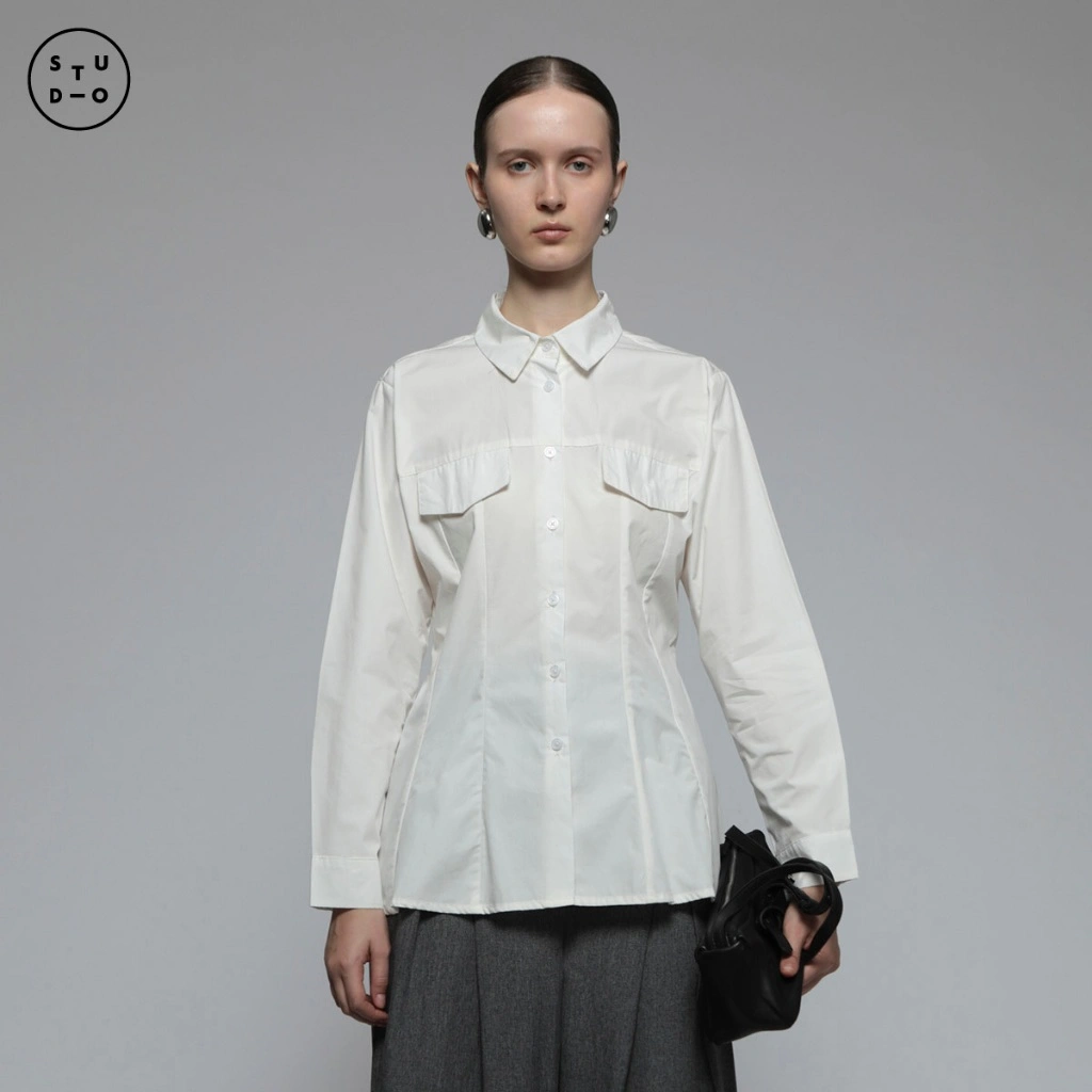 COTTONINK - Atasan Kemeja Wanita Gesso #StudioEssentials