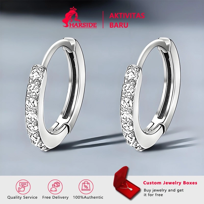 Anting Bulat Minimalis Elegan​ Perak berkualitas dengan desain tertutup yang aman cocok untuk penggunaan sehari-hari Desain simpel dan elegan