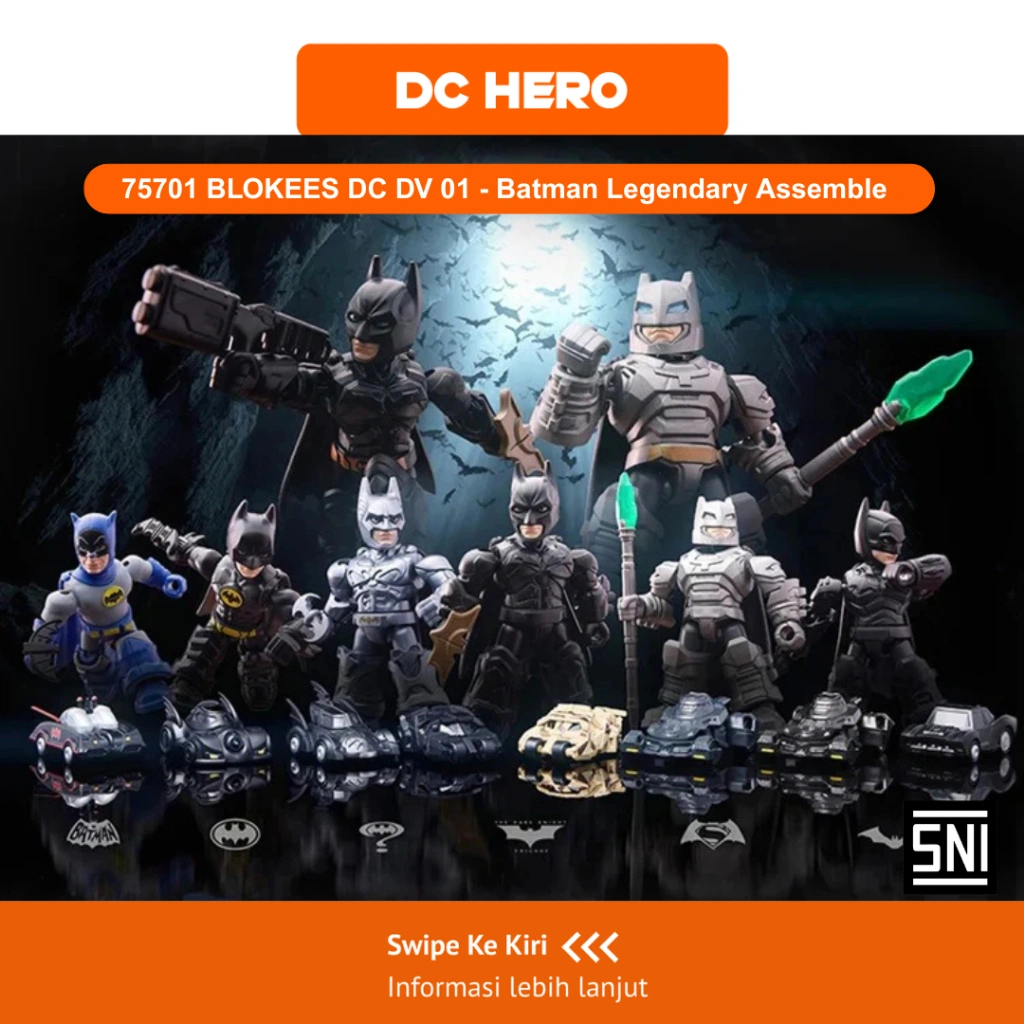 [NEW]  READY STOCK! BLOKEES Blind Box DC Devender Version Batman Legendary Assemble DV-01 – Satuan Random Figure