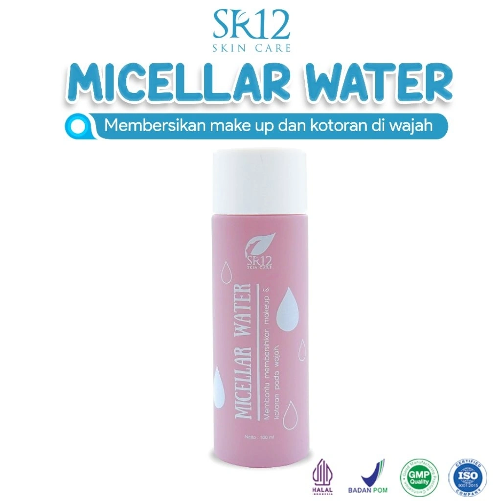 Micellar Water SR12 – Pembersih Makeup & Kotoran Tanpa Bilas Micellar Water Deep Clean – Angkat Makeup Waterproof & Minyak Micellar Water Makeup Remover – Bersihkan Makeup & Debu Harian Micellar Water Hydrating – Melembapkan & Membersihkan Seketika