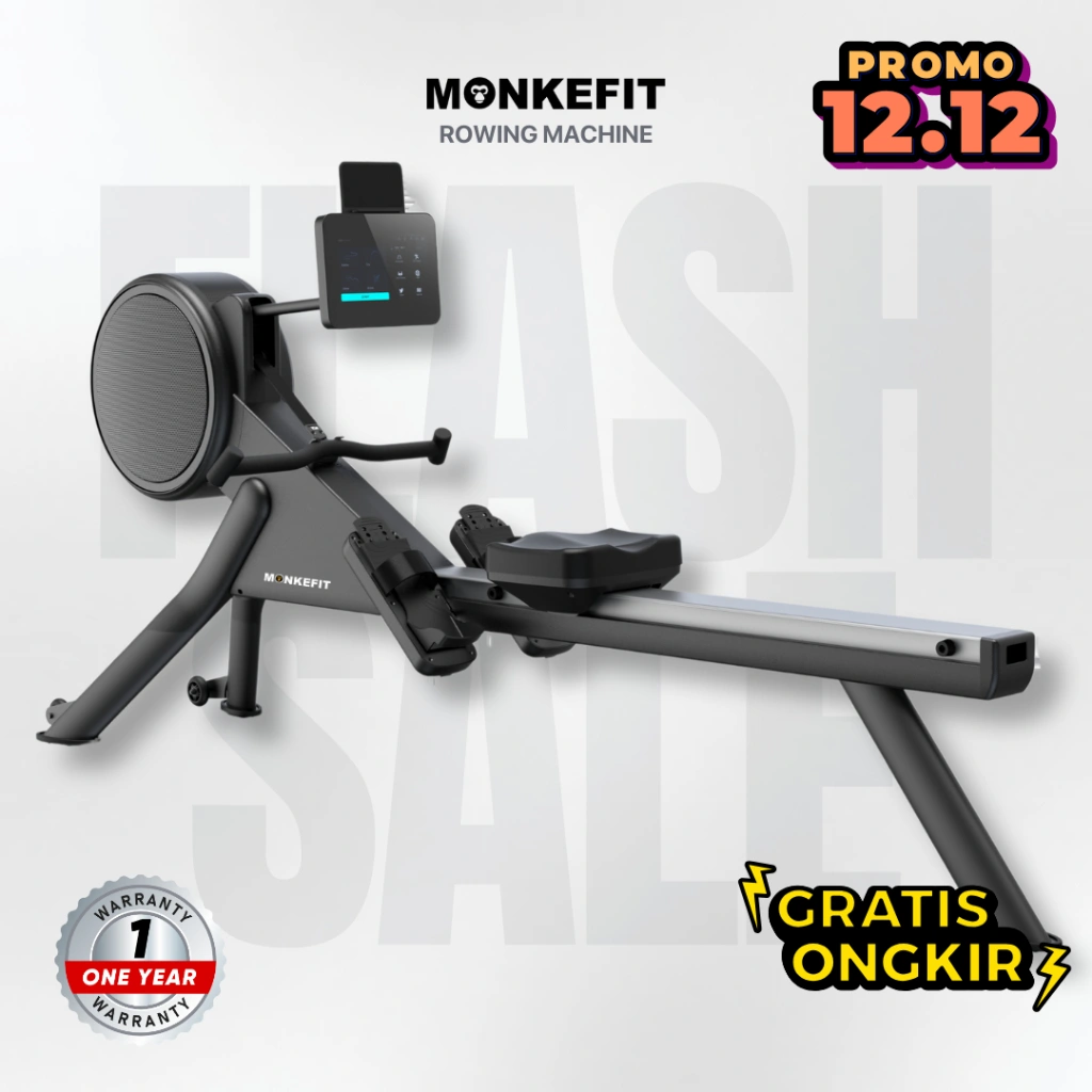 Monkefit Rowing Machine Alat Fitness