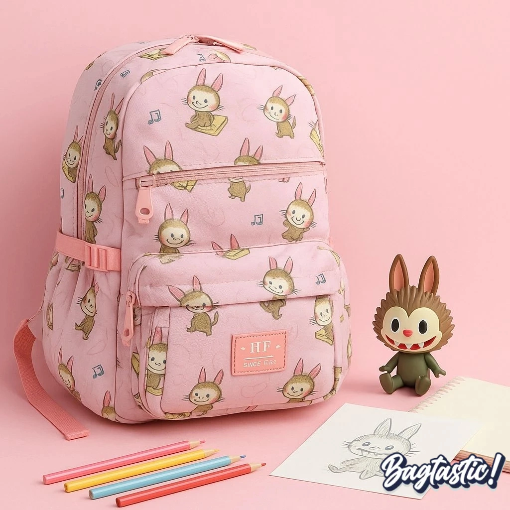 BAGTASTIC! Tas Ransel/Trolly Sekolah Anak Perempuan TK SD Powa Korea Backpack - Karakter Labubu