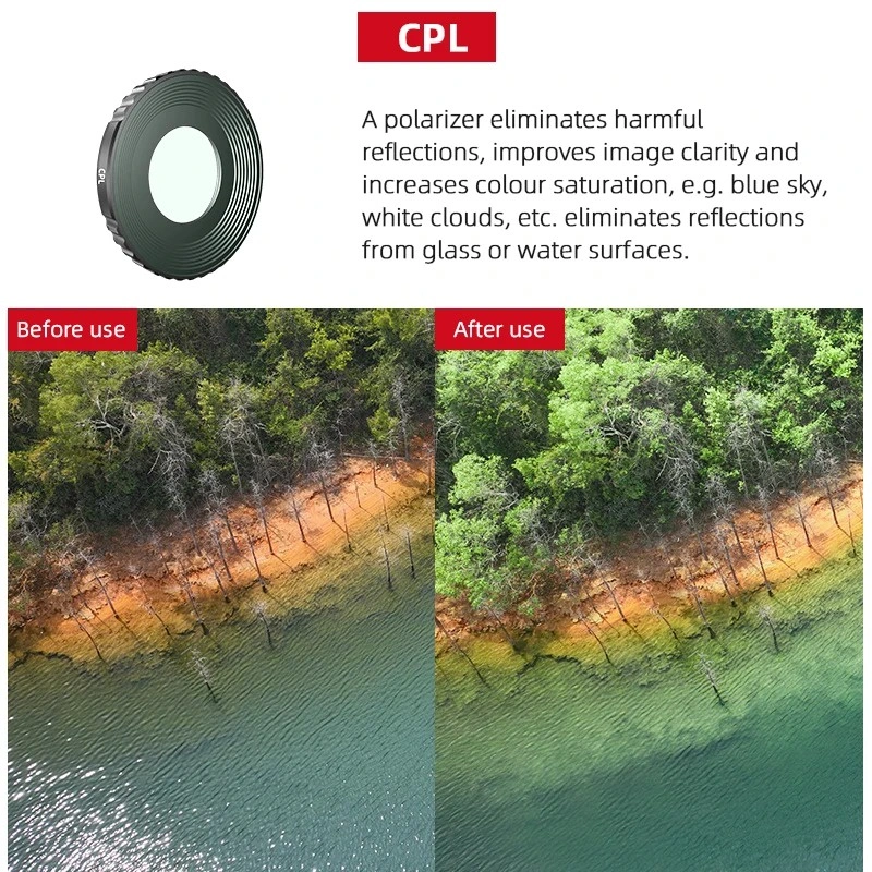 Filter Lensa Kamera Aksi DJI Action 4/5 Pro CPL Polarizer - CPR-45