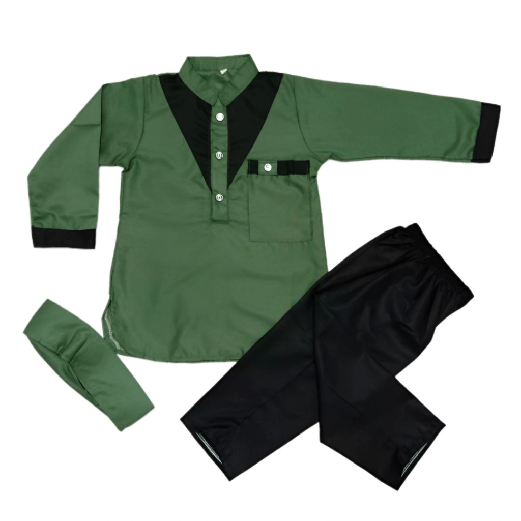 Setelan Koko Santri Cilik Urban Style | Setelan Koko Anak Kancing 3