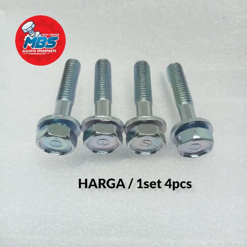 4Pcs BAUT RESHER STANG DUDUKAN STANG HONDA WIN ORI BAUT 10 M6X30 ORIGINAL