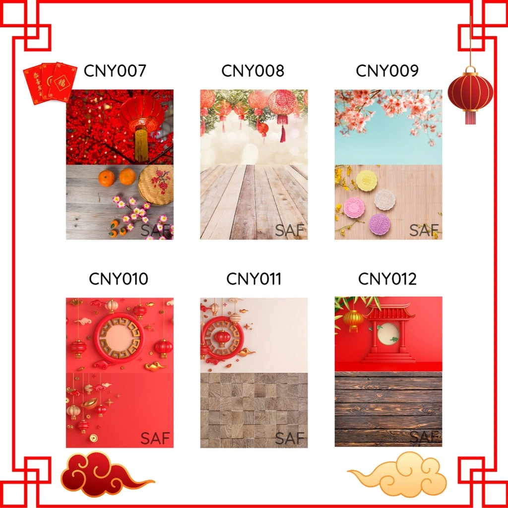 SAF Alas foto lipat motif imlek 007-012 / background photo waterproof