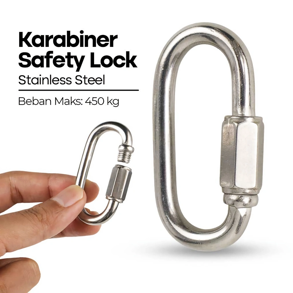 APEN Karabiner Safety Lock Stainless Steel Anti Karat - XD-8619