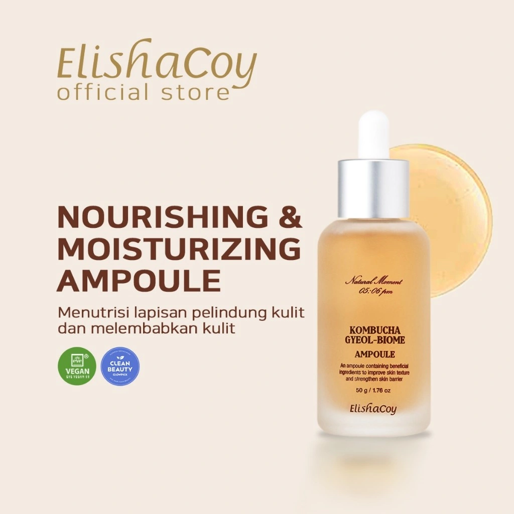 Elishacoy Kombucha Gyeol Biome Ampoule 50gr  [Exp Juni 2026] Serum Skin Barrier Moisturizer-Vegan