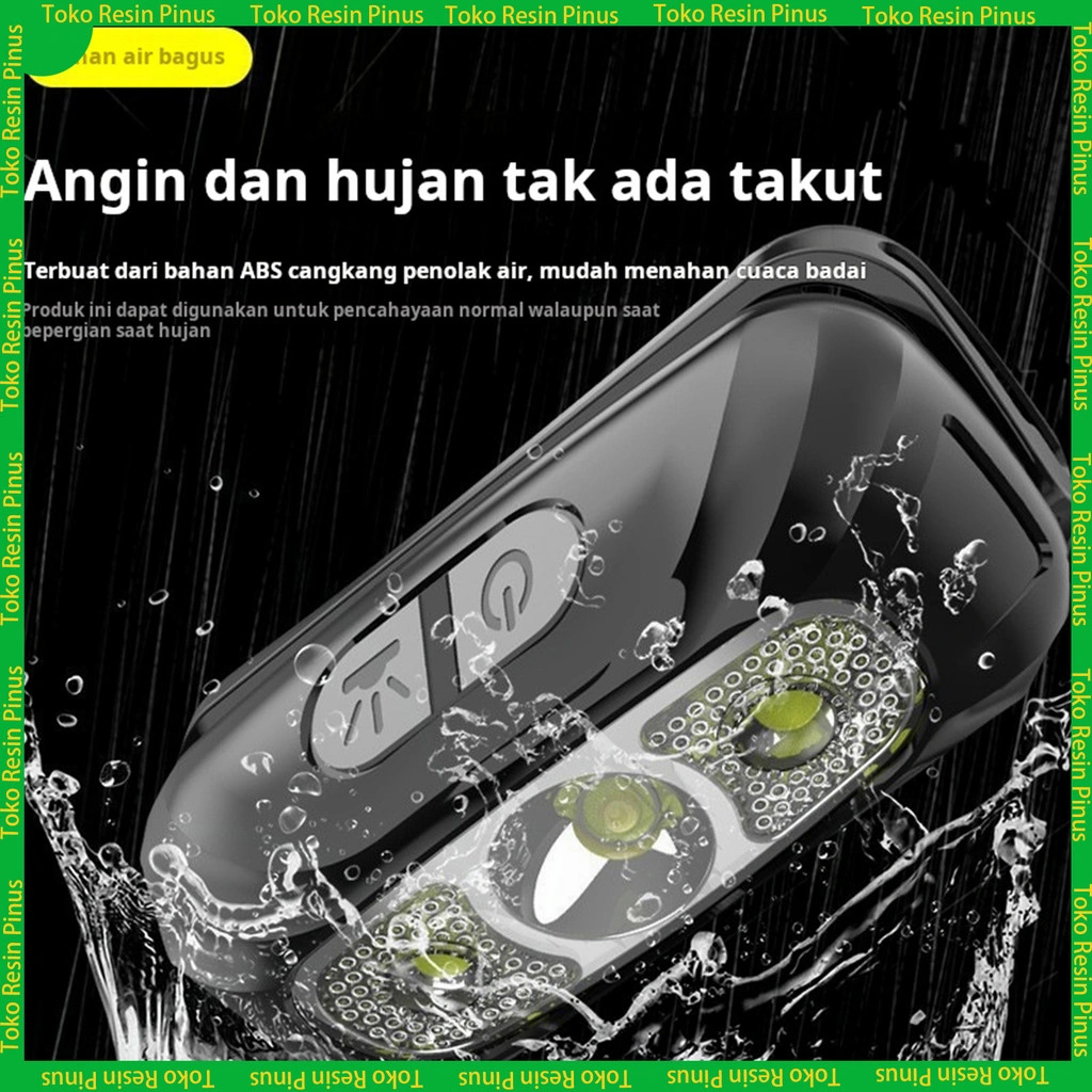 Lampu depan LED baru, pengisian daya USB, dipasang di kepala, lari malam, memancing, lampu depan mini, lampu depan induksi bergelombang