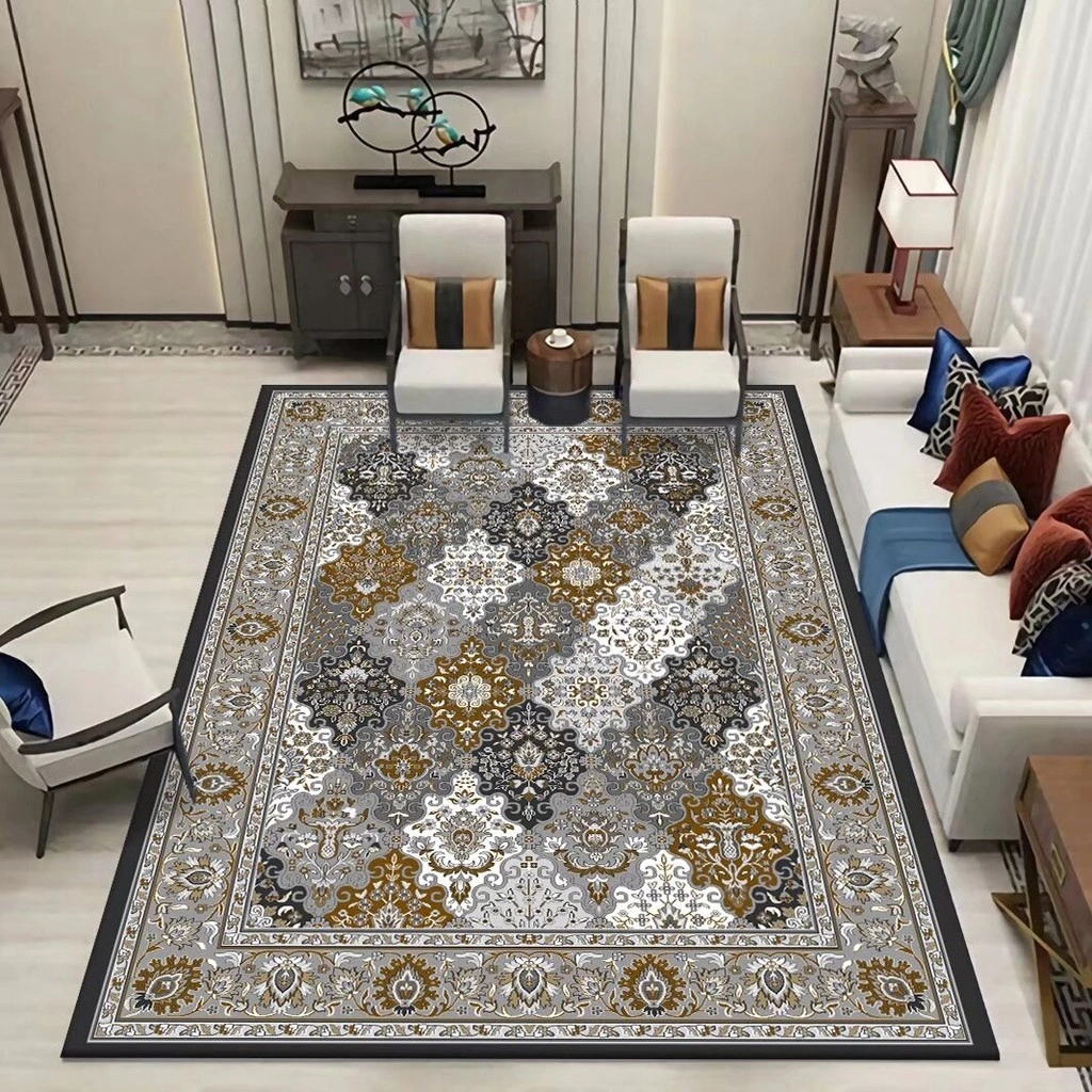 【Ukuran dapat disesuaikan】Karpet ruang tamu bermotif Turki, karpet dan keset ruang tamu, keset sofa, keset ruang tamu ukuran besar, keset pintu,keset lantai kulit, karpet,Tahan Air, Anti Kotor, Anti Selip, Tanpa Cuci keset, ukuran yang dapat disesuaikan