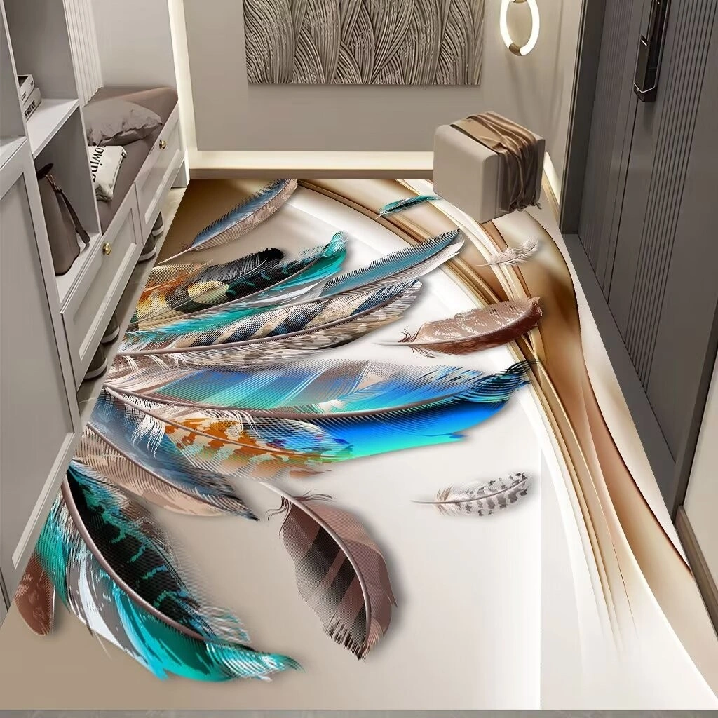 【Ukuran dapat disesuaikan】Keset lantai motif bulu, keset lantai pintu masuk,Keset Lantai Pintu Masuk Koridor,keset pintu,keset lantai kulit,karpet,Tahan Air,Anti Kotor,Anti Selip,Tanpa Cuci keset,ukuran yang dapat disesuaikan