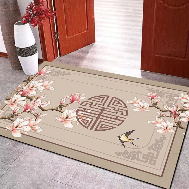 【Ukuran dapat disesuaikan】Keset pintu bergaya Cina,keset lantai pintu masuk,Keset Lantai Pintu Masuk Koridor,keset pintu,keset lantai kulit,karpet,Tahan Air,Anti Kotor,Anti Selip,Tanpa Cuci keset,ukuran yang dapat disesuaikan