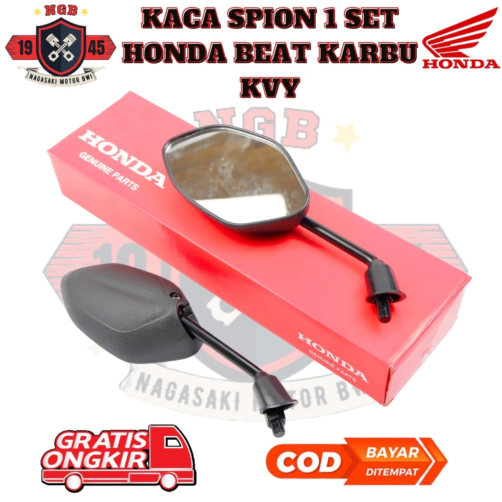 Kaca Spion Motor Beat Karbu / Kaca Spion 1 Set Kanan Kiri Honda Beat Karbu - 88110-KVY-960