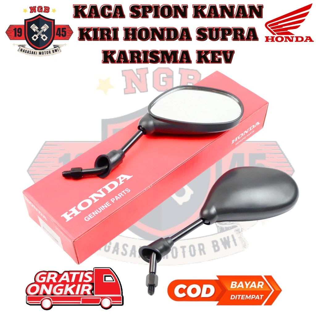 Kaca Spion Honda Supra X 100 / Supra Fit Lama / Karisma - Kaca Spion 1 Set Motor Supra - 88110-KEV-FM0