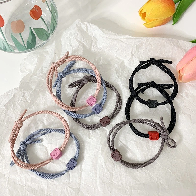 Ikat Rambut Simple RIK Model Gelang Gaya Korea Aksesoris Fashion Wanita Import