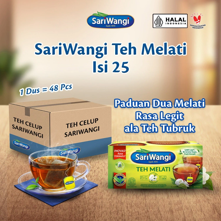 Sariwangi Teh Melati Isi 25 Kantung Celup (Isi 48)