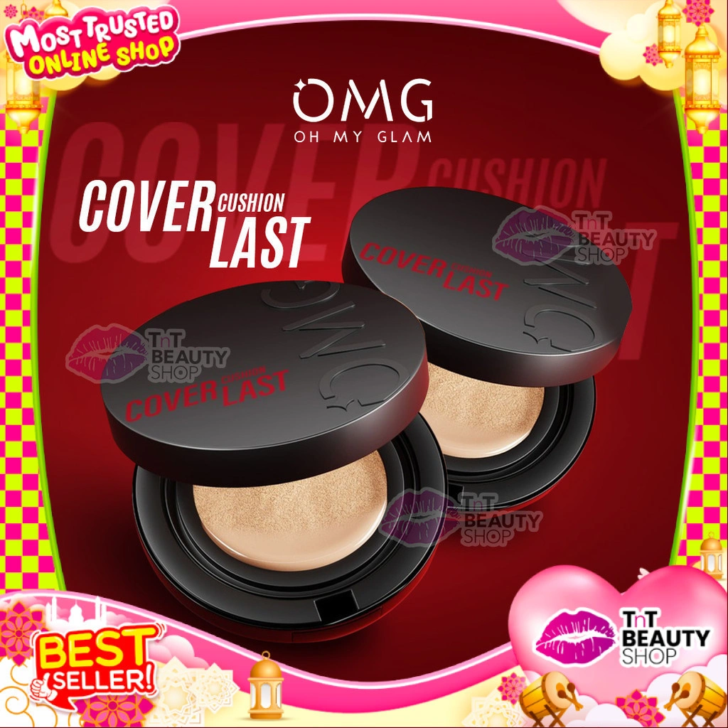 OMG Oh My Glam Coverlast Cushion 15g High Coverage Dewy Finish | TnT Beauty Shop