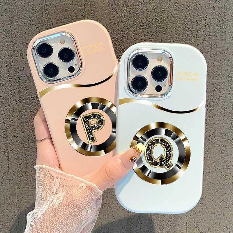 Case Hp For Realme Narzo 50A Prime Narzo 50 5G GT Master Narzo 20 Narzo 20A Narzo 30 5G Narzo 30A Narzo N53 Narzo N55 Soft Silicone Metal Chrome Lens Simple Letter Sofcase
