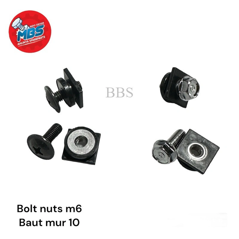 BOLT NUTS GARNISH FENDER BAUT 10 M6X16 OBENG DAN KUNCI BAUT GRIL BAUT BEMPER SPAKBOR GARNISH MOTOR MOBIL