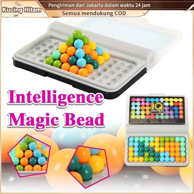 Permainan papan teka-teki klasik piramida pikiran logis untuk anak-anak manik-manik piramida Montessori mainan hadiah