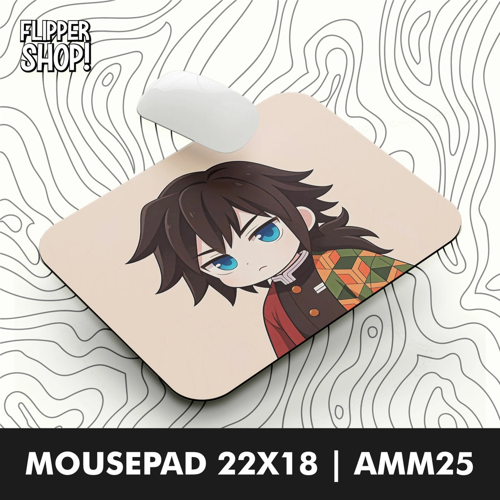 Mousepad Motif Hashira Demon Slayer Tokito/Tengen/Mitsuri/Iguro/Giyu Tomioka Anti Slip Mouse Pad