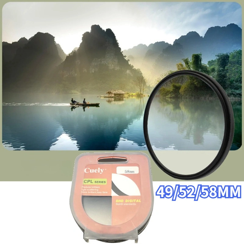 Filter CPL (Green L / DHD) Original Pelindung Lensa Kamera Canon Nikon Fujifilm Sony Alpha Olympus 49MM/52MM/58MM
