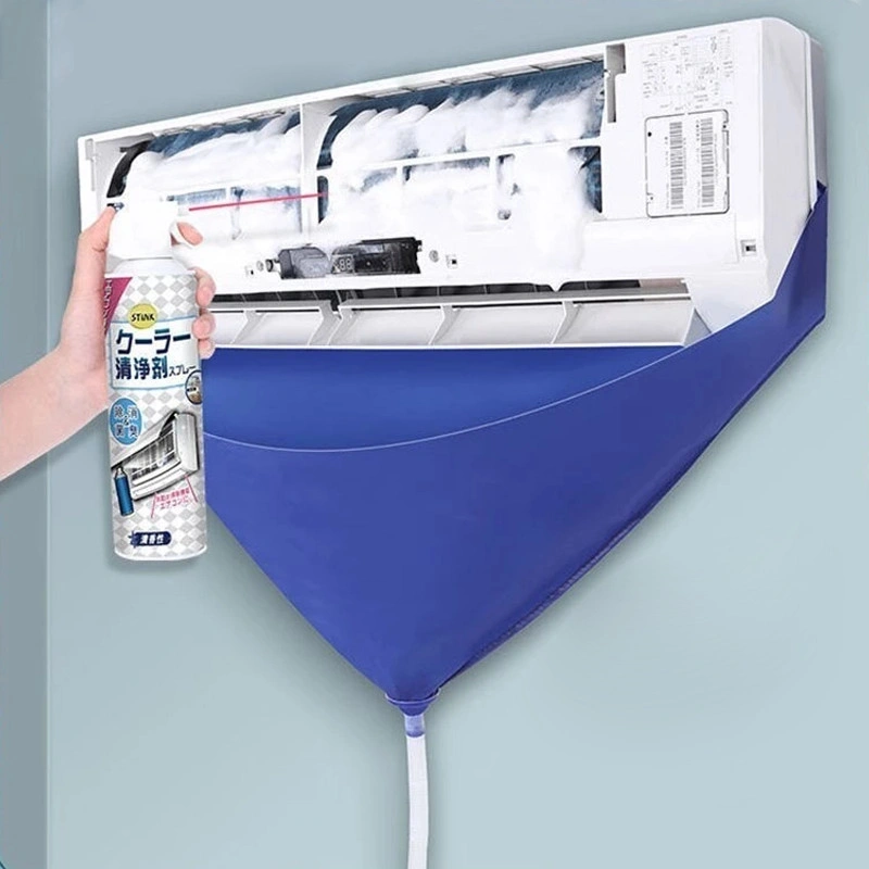 Cover Cuci Ac Split Ukuran 0,5-2pk dengan Pipa Air Alat Pembersih Tanpa Bongkar Pasang Plastik Cuci AC Air Conditioner