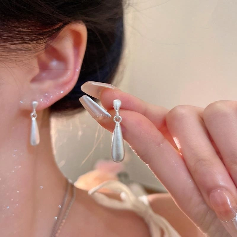 JOY A28 Anting Tindik Stud Wanita Silver 925 Doff Minimalis Daily Looks