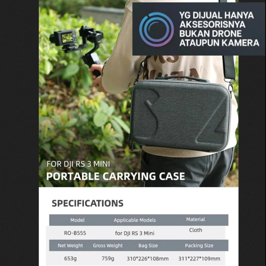 Sunnylife Multifunctional Carrying Case Shoulder Bags DJI RS 3 Mini