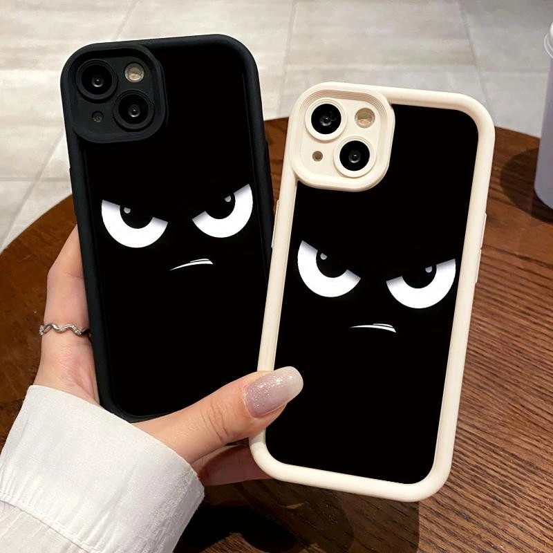 Softcase For Realme Note 60 5 5i 5s 2 Pro 6i 7i 12 Lite 12X 5G Naroz 70x 20 20A 30A 50A Prime 50i N53 N55 U1 Case Lembut Silikon Wajah Tersenyum Senyum Smiley Pelindung Lensa Casing