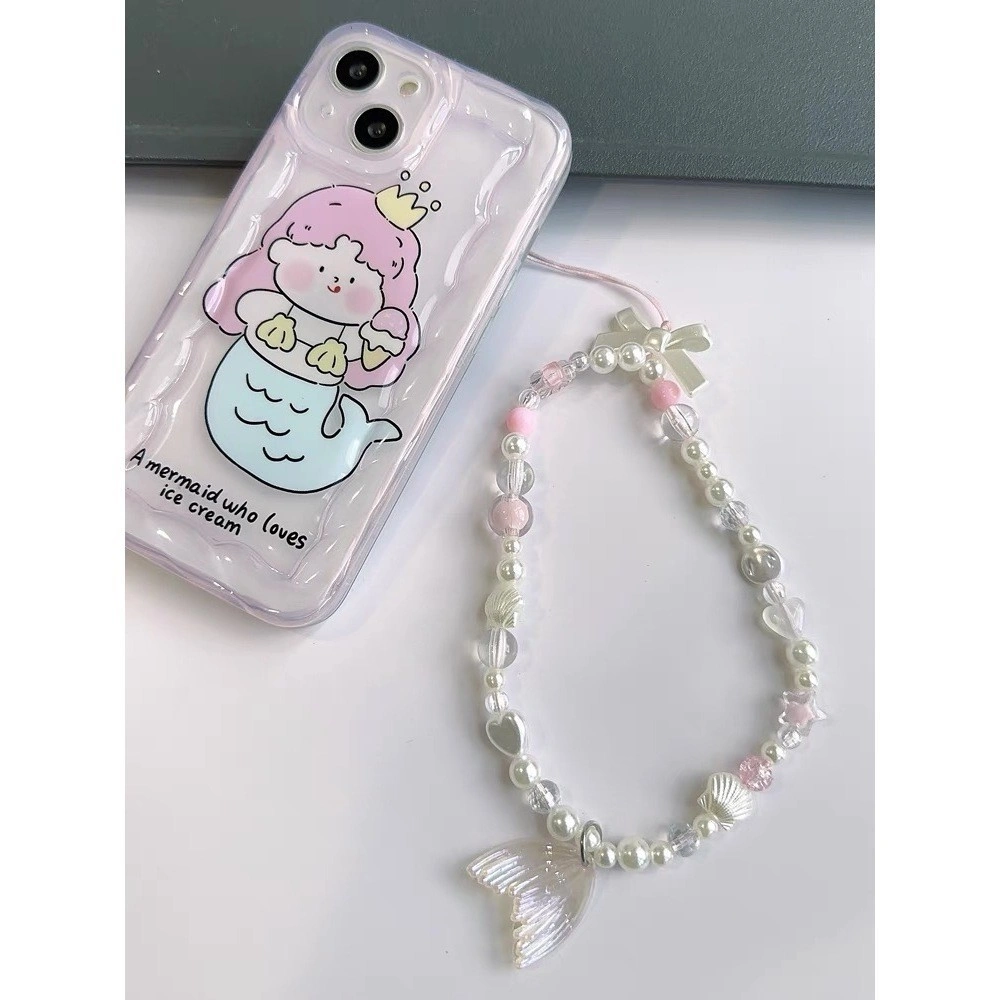 Tali Gantungan Phone Strap Lanyard  Model Kerang 15 cm Bracelete Untuk Semua Tipe HP