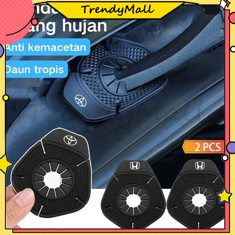 2PCS Bantalan Pelindung Wiper Mobil Debu Silikon Penutup Lubang Lengan Wiper Universal