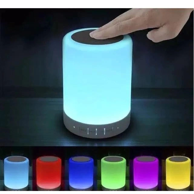 Speaker Bluetooth M9 Model Smart Touch Lamp Putih Ukuran Kompak