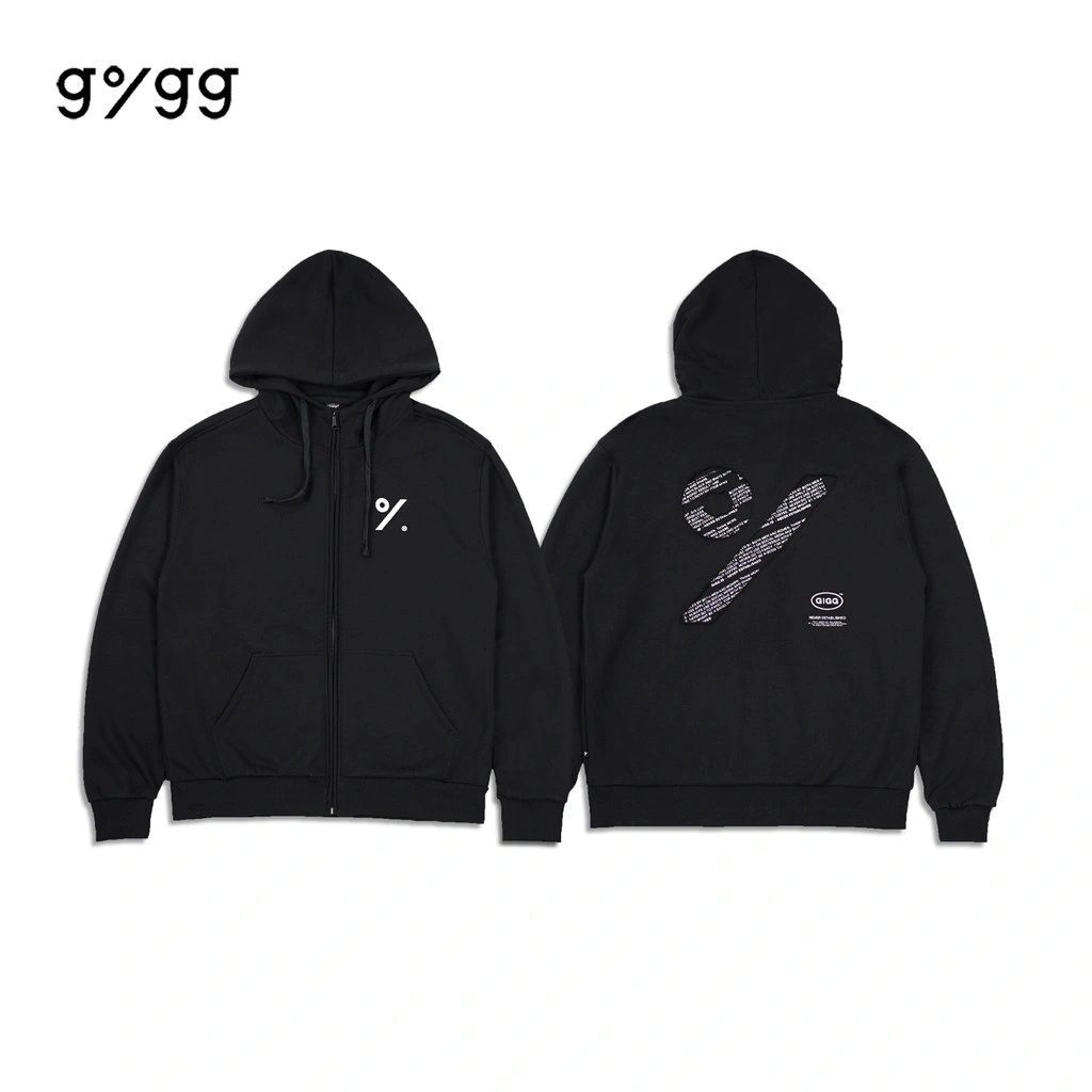 Gigg - Bondi - Sweater Hoodie Polos Pria  Cowok  - Hoodie Jumper - Jaket Hitam