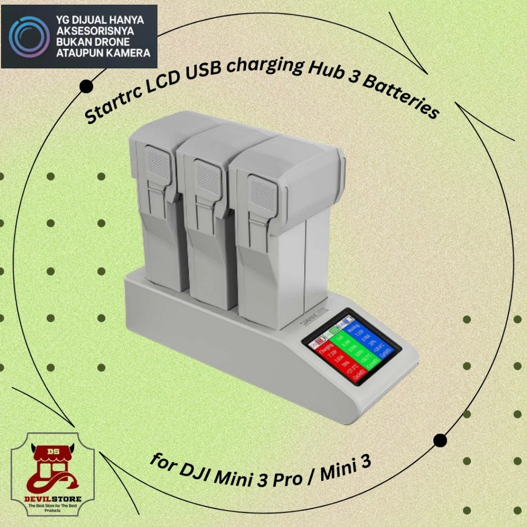 Startrc LCD USB charging Hub 3 Batteries for DJI Mini 3 Pro / Mini 3