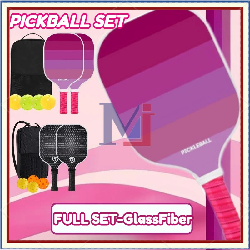 【COD】 Pickleball Set Pickleball Racket Set 2 Rackets + 4 Balls+1 Ransel Raket Pickle Tennis Tenis Bahan Serat Karbon Honeycomb Core Fiberglass Indoor Outdoor Pickle Ball Tenis Tennis Pingpong Trainer