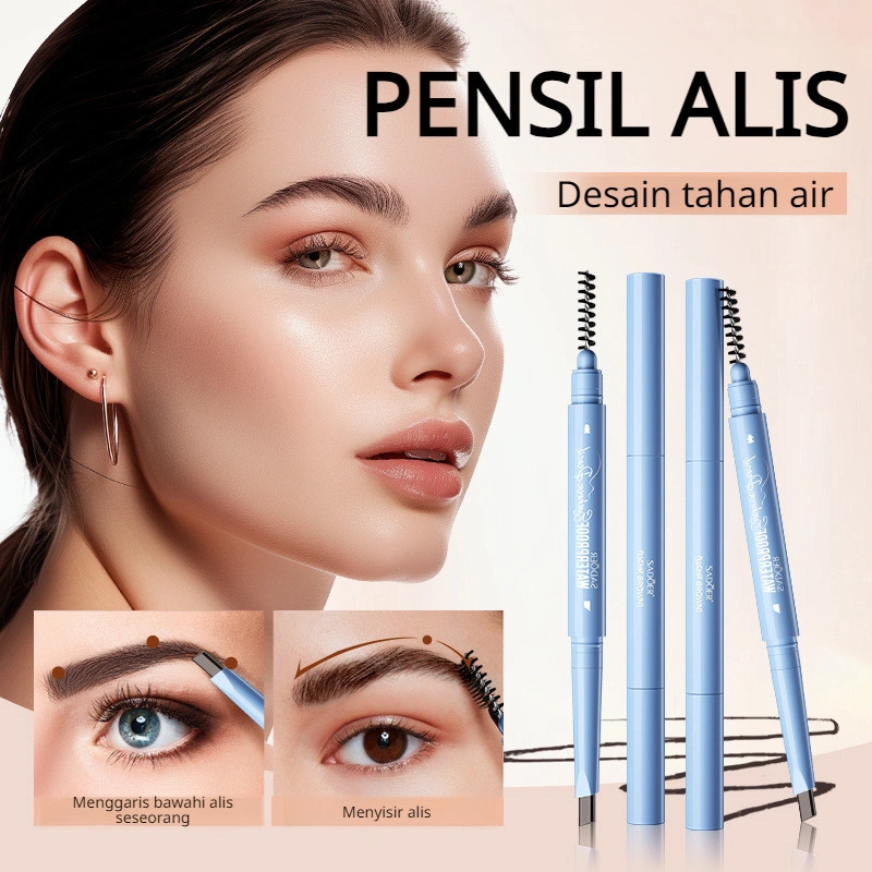 [COD+Pengiriman 24 jam] Pensil Alis/tidak Memudar, Setiap Alis Terlihat Jelas/tidak Luntur Dan Sangat Halus/Pensil Alis Natural Garis Tipis / Waterproof Eyebrow Pencil / Tahan Lama / Tidak Mudah Luntur / Warna Hitam Alami