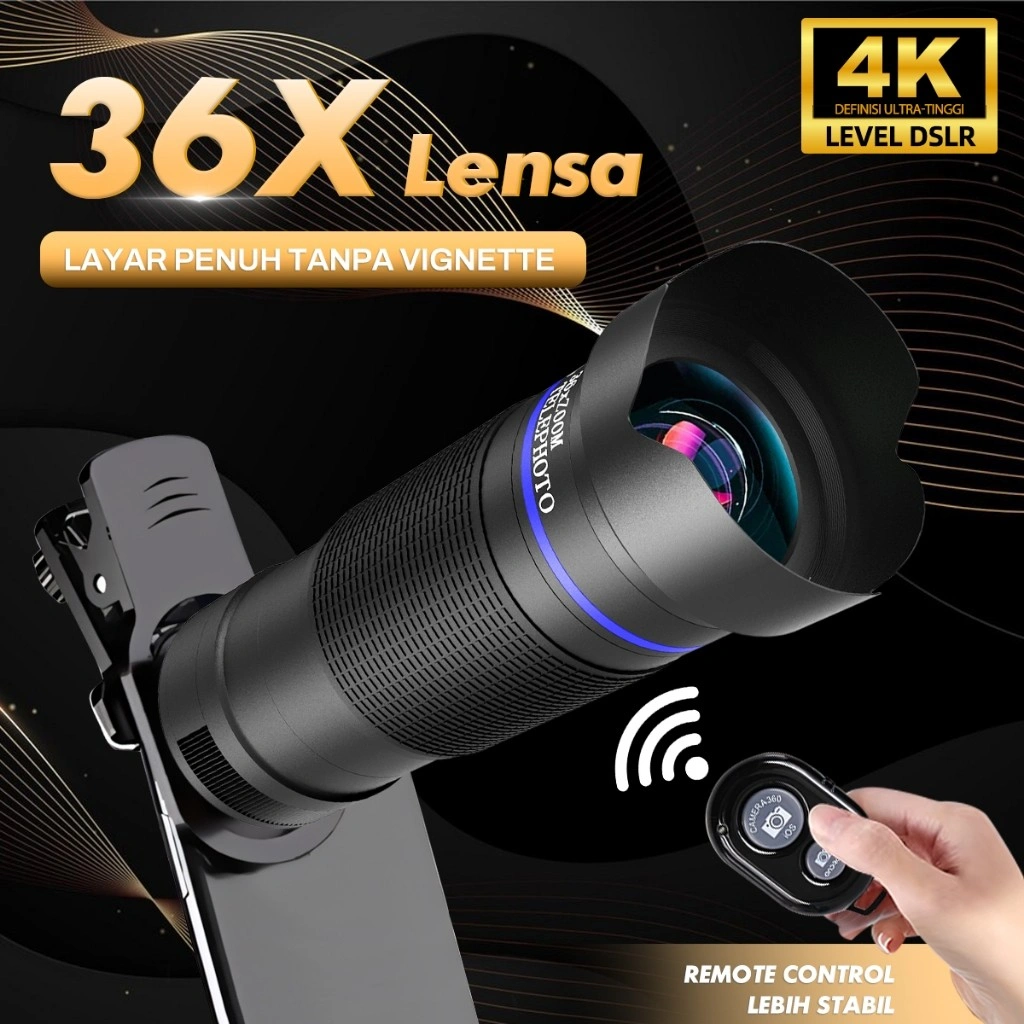 Big Sale Phone Camera Telecope Lens 36X Telephoto Lensa 3in1 Zoom Macro Fisheye Wide Angel Lens Kit For Cellphone hp tripod kamera handphone apexel optik universal telezoom tele 18x25 dengan 28x