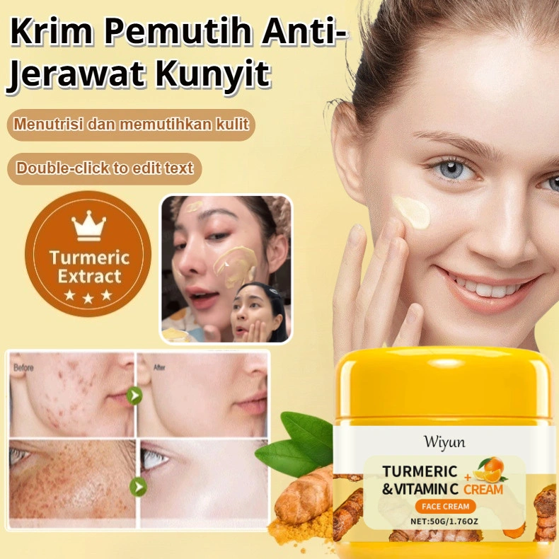 ❤️Beli 1 Gratis 1❤️VC Krim Perawatan Kulit Pemutih Dengan Krim Pelembap/Antioksidan Krim Penghilang Jerawat Pemutih Dengan Kunyit/krim Vitamin C,  Krim Pemutih Wajah, Penghilang Jerawat, Krim Kunyit, Krim Pencerah