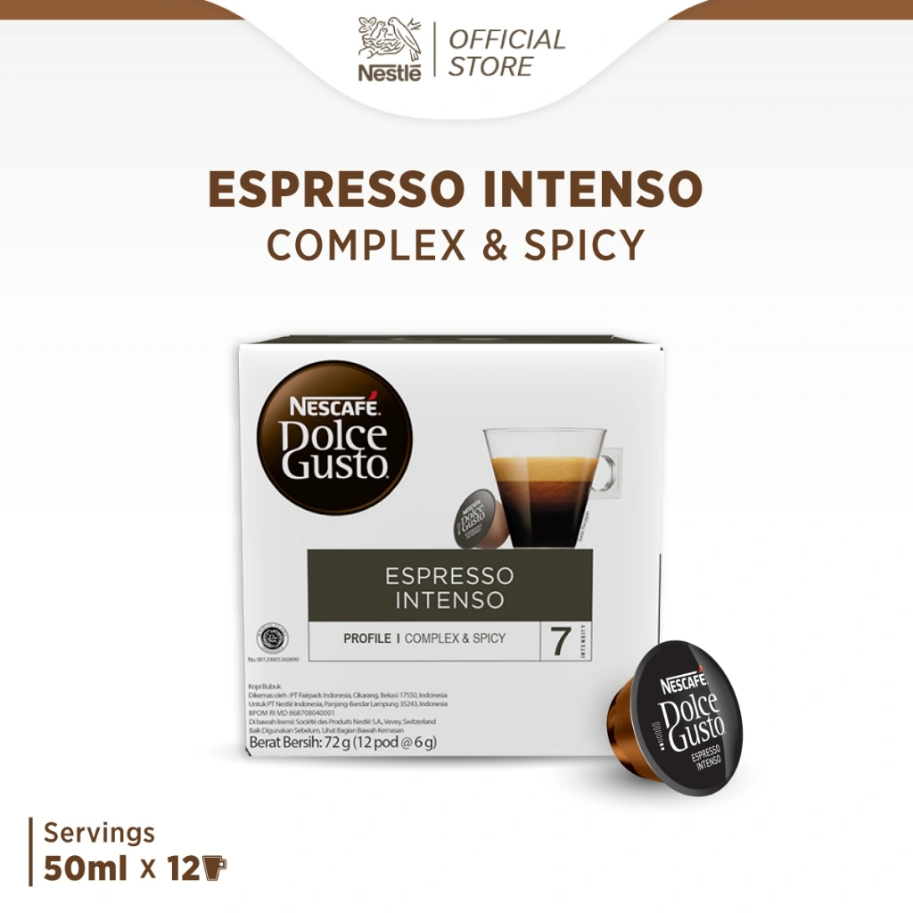 NESCAFE Dolce Gusto Espresso Intenso 1 box (12 kapsul = 12 gelas)