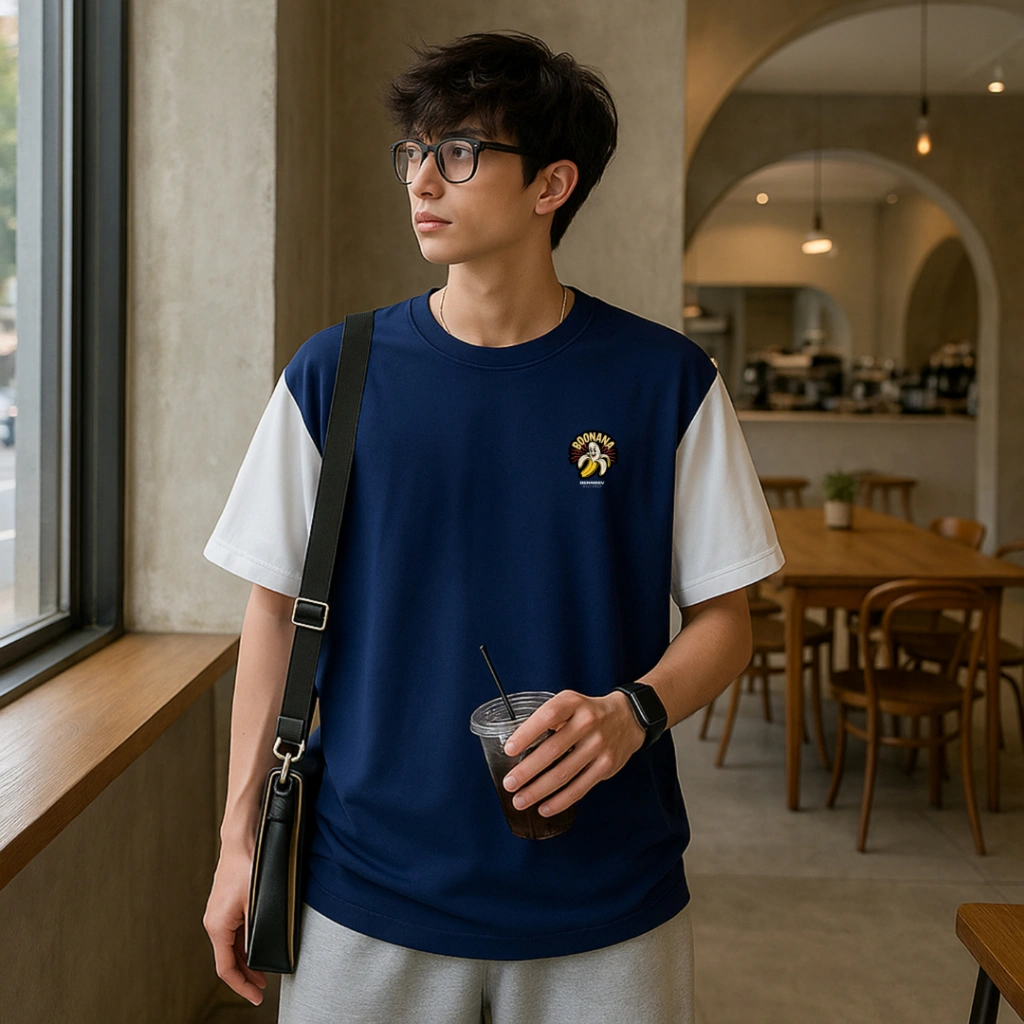 DEN N DEV - Kaos Pria Katun 20s Lengan Pendek Desain Boonana – Nyaman, Stylish, & Tahan Lama