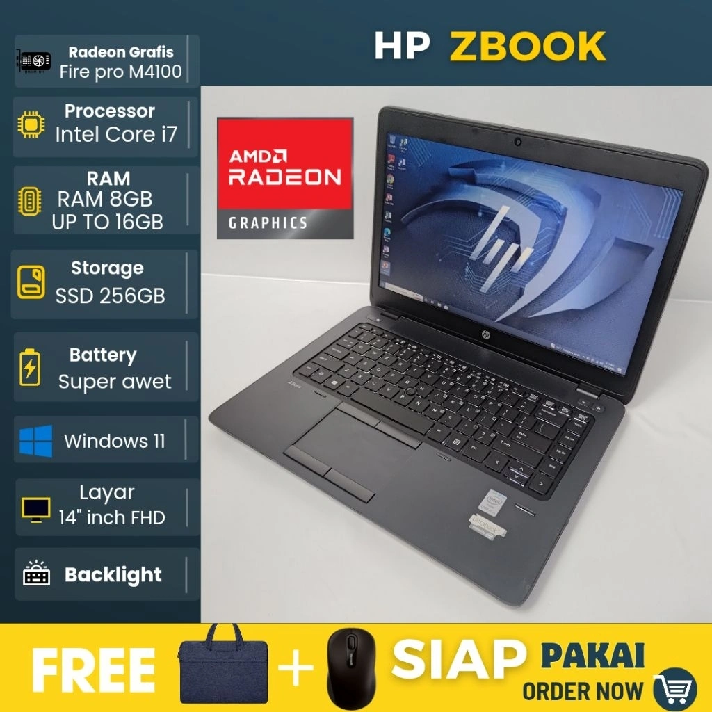 Laptop Hp Intel core i3 / i5 / i7 Ram 8Gb / 16GB SSD 256GB / 500GB  OS windows 10 / 11 - siap pakai