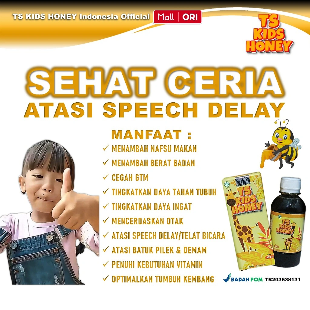 TS KIDS HONEY 280g Madu Penggemuk Multivitamin Motorik Otak Anak Balita Daya Ingat Kecerdasan Alami