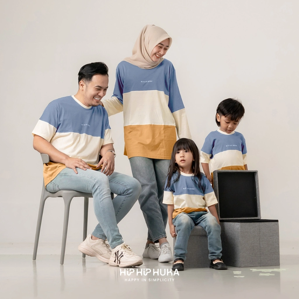 HipHipHuka - Baju Kaos Couple Keluarga Ayah Ibu Anak Pasangan Family Set Busui Friendly Triloka Mega