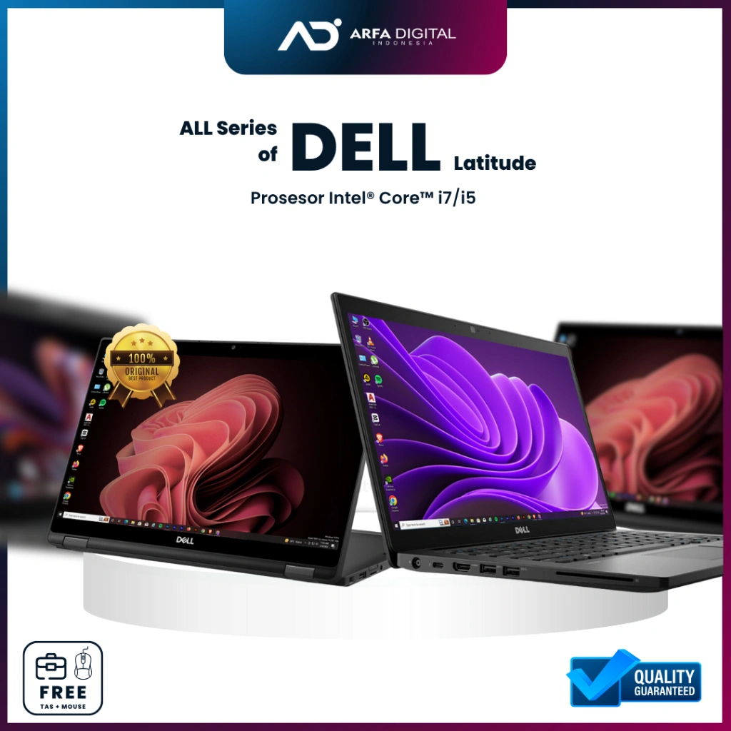 Laptop Dell Latitude Core I7 / I5 Ram 8GB SSD 256GB Murah Bergaransi